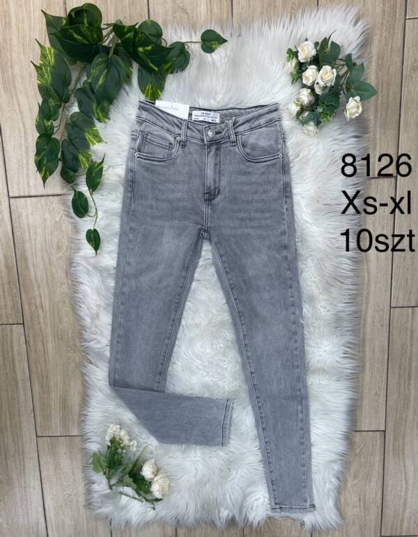 Spodnie damskie jeans Roz XS-XL, 1 Kolor Paczka 10 szt