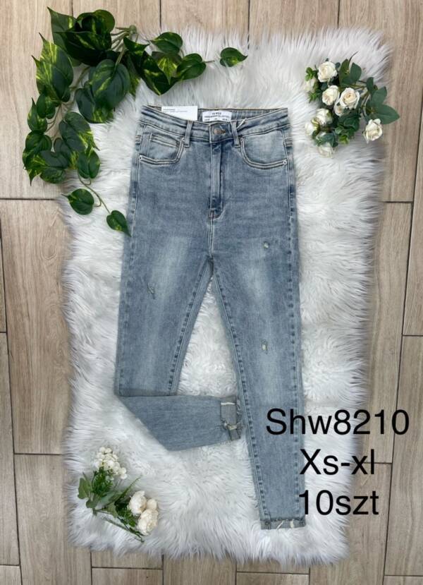 Spodnie damskie jeans Roz XS-XL, 1 Kolor Paczka 10 szt