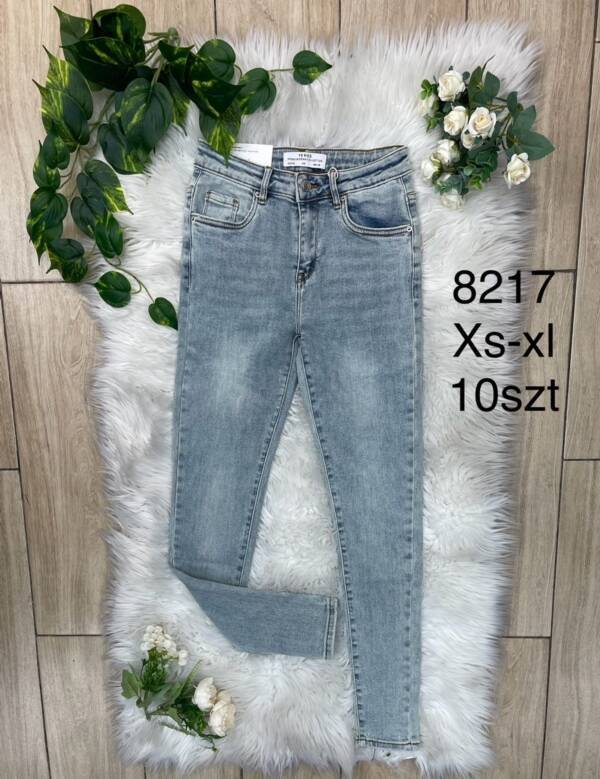 Spodnie damskie jeans Roz XS-XL, 1 Kolor Paczka 10 szt