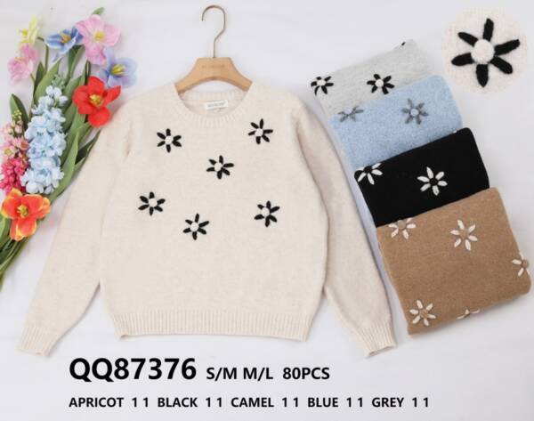 Swetry  damskie (Francja produkt) Roz S/M-L/XL, Mix kolor, Paszka 8 szt