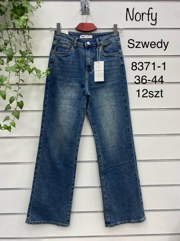 Spodnie damskie jeans Roz 36-44, 1 Kolor Paczka 12 szt