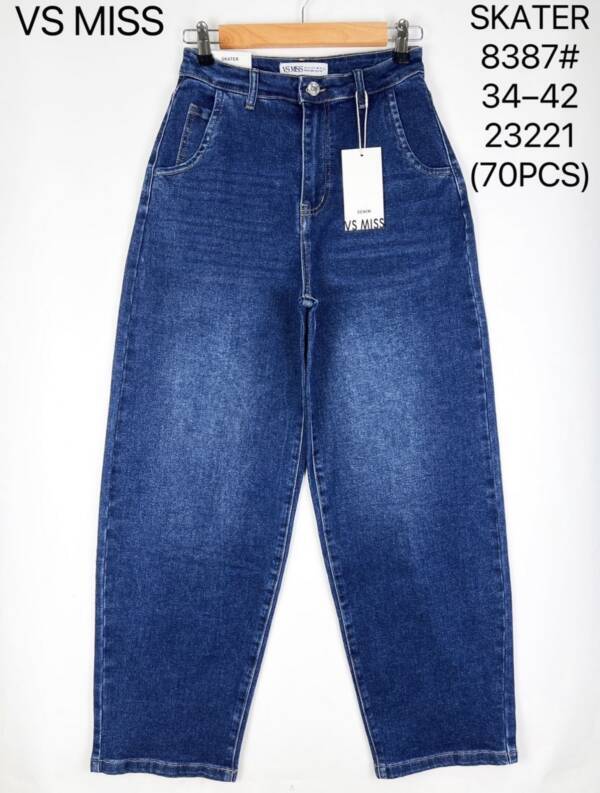 Spodnie damskie jeans Roz 34-42, 1 Kolor Paczka 10 szt