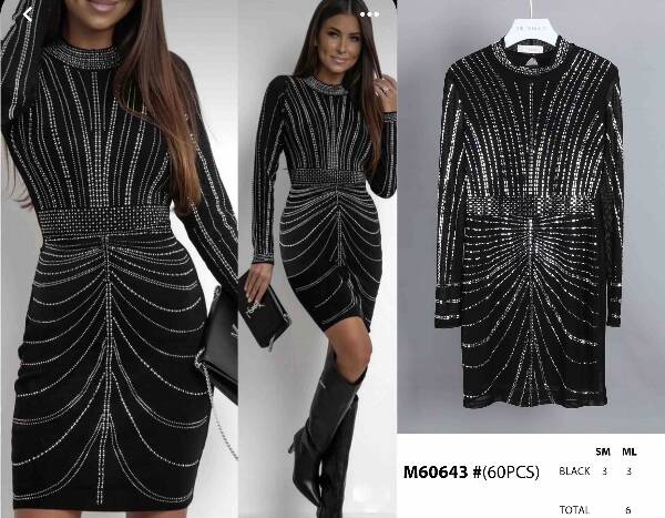 Sukienka damskie (Francja produkt) Roz S/M-L/XL, Mix kolor, Paszka 8 szt