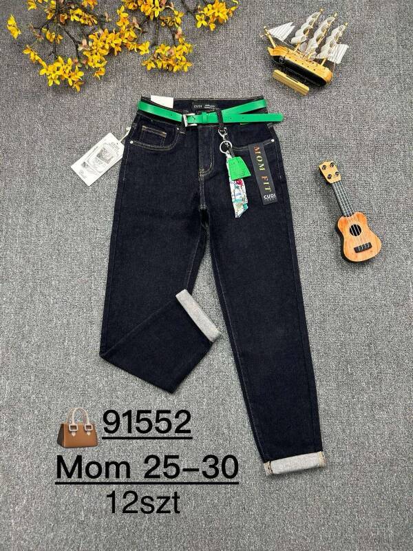 Spodnie damskie jeans Roz 25-30, 1 Kolor Paczka 12 szt