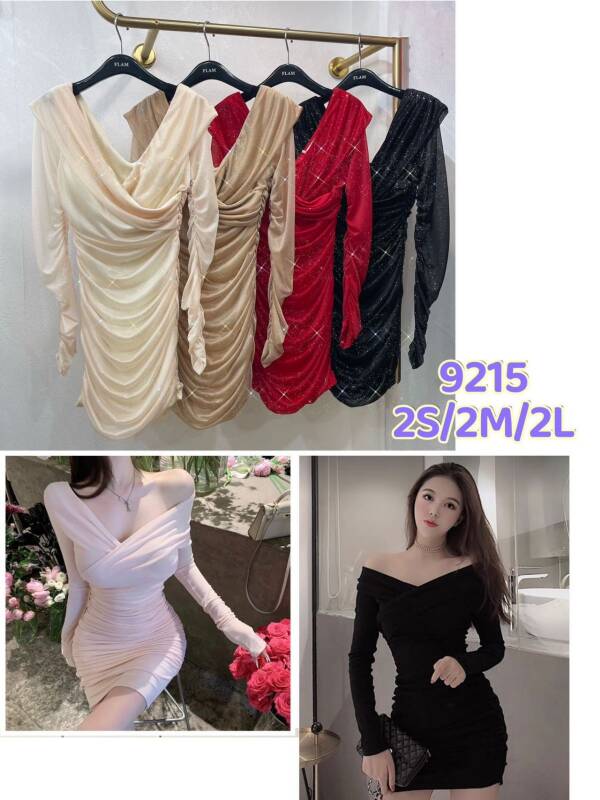 Sukienki damskie (Francja produkt) Roz S-M-L, Mix kolor, Paszka 5 szt