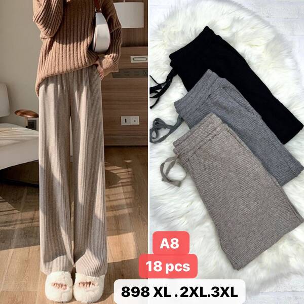 Spodnie damskie duże Roz XL-3XL Mix kolor Paczka 12 szt
