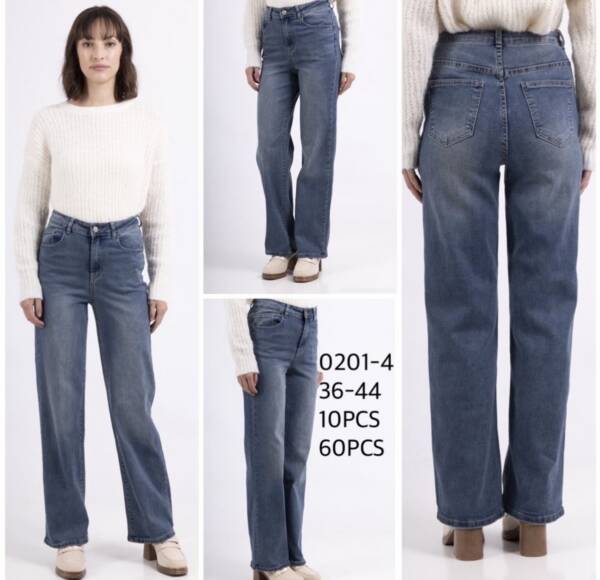 Spodnie damskie jeans Roz 36-44, 1 Kolor Paczka 10 szt