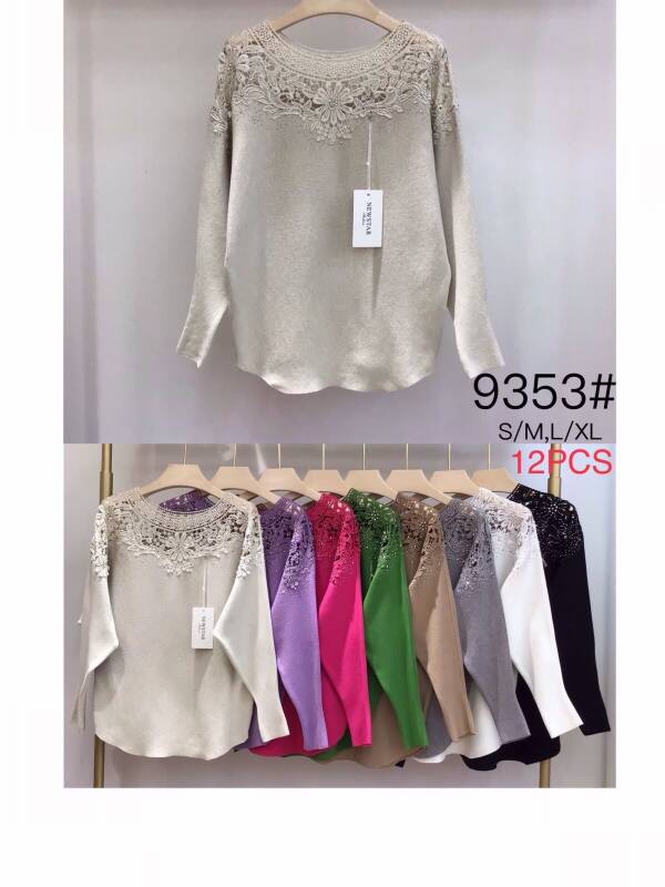 Swetry damskie Roz S/M-L/XL, Mix Kolor Paczka 12 szt