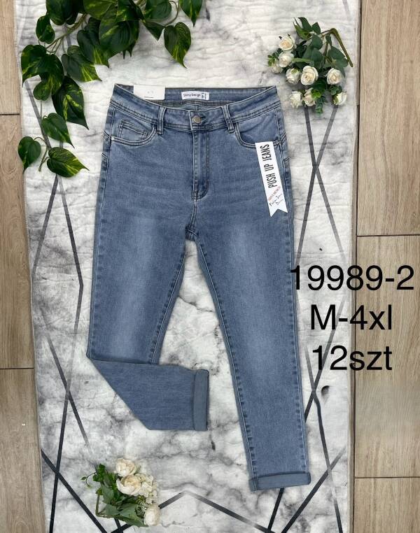 Spodnie damskie jeans Roz M-4XL, 1 Kolor Paczka 10 szt