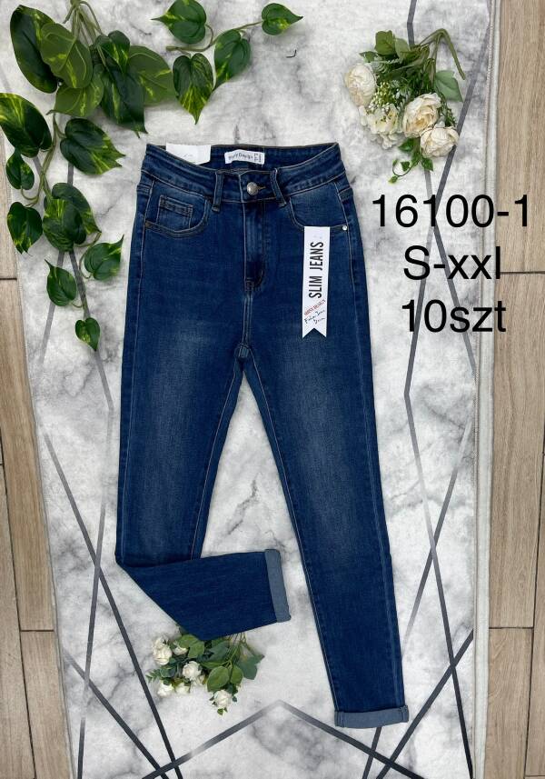 Spodnie damskie jeans Roz S-2XL, 1 Kolor Paczka 10 szt