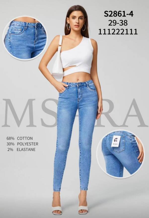 Spodnie damskie jeans Roz 29-38, 1 Kolor Paczka 10 szt