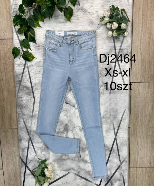 Spodnie damskie jeans Roz XS-XL, 1 Kolor Paczka 10 szt