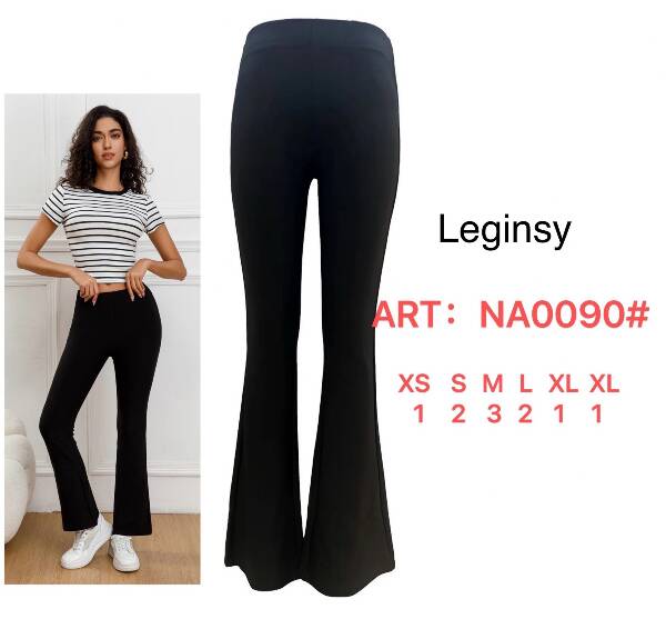 Leginsy damskie  Roz XS-XL, 1 Kolor Paczka 10 szt