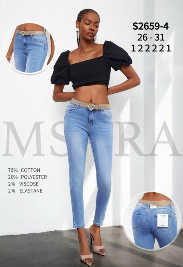 Spodnie damskie jeans Roz 26-31, 1 Kolor Paczka 10 szt