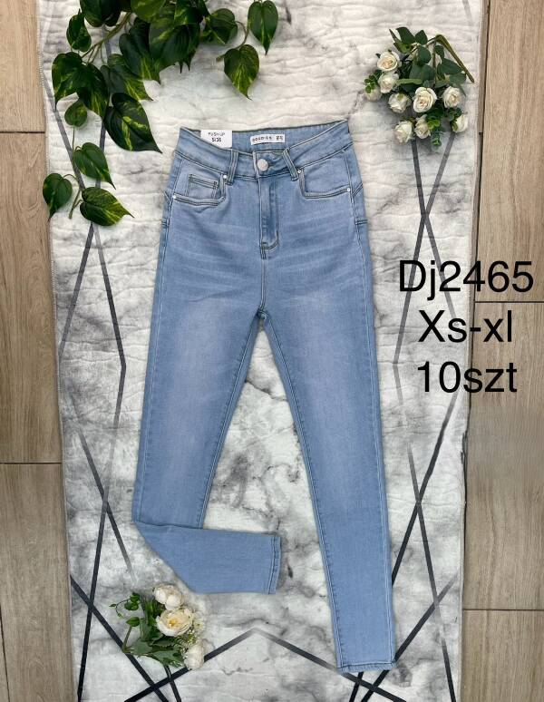 Spodnie damskie jeans Roz XS-XL, 1 Kolor Paczka 10 szt