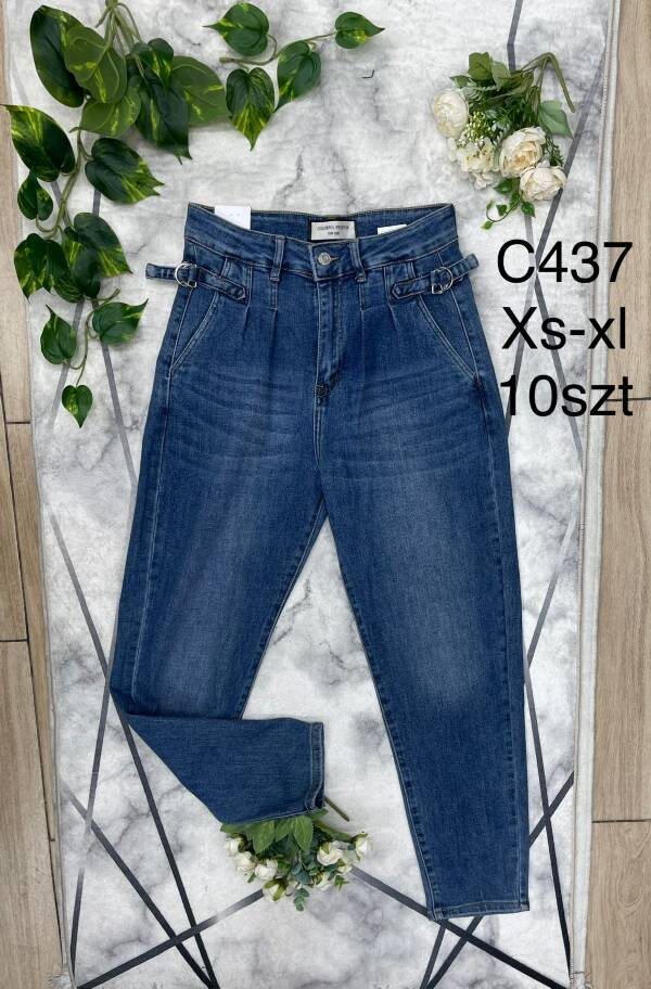 Spodnie damskie jeans Roz XS-XL, 1 Kolor Paczka 10 szt