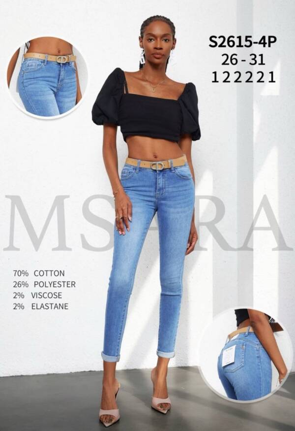 Spodnie damskie jeans Roz 26-31, 1 Kolor Paczka 10 szt