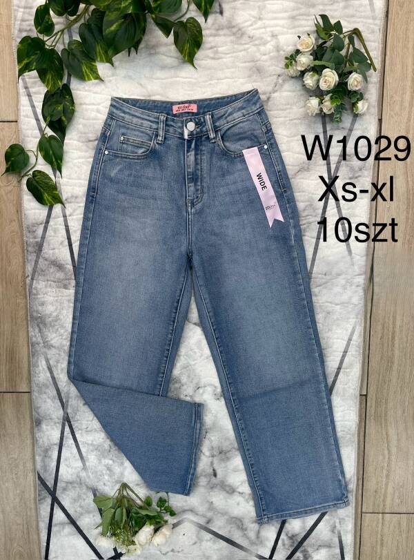 Spodnie damskie jeans Roz XS-XL, 1 Kolor Paczka 10 szt