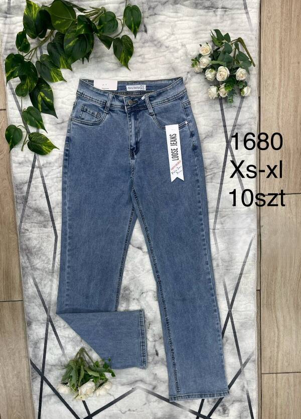 Spodnie damskie jeans Roz XS-XL, 1 Kolor Paczka 10 szt