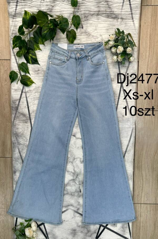 Spodnie damskie jeans Roz XS-XL, 1 Kolor Paczka 10 szt