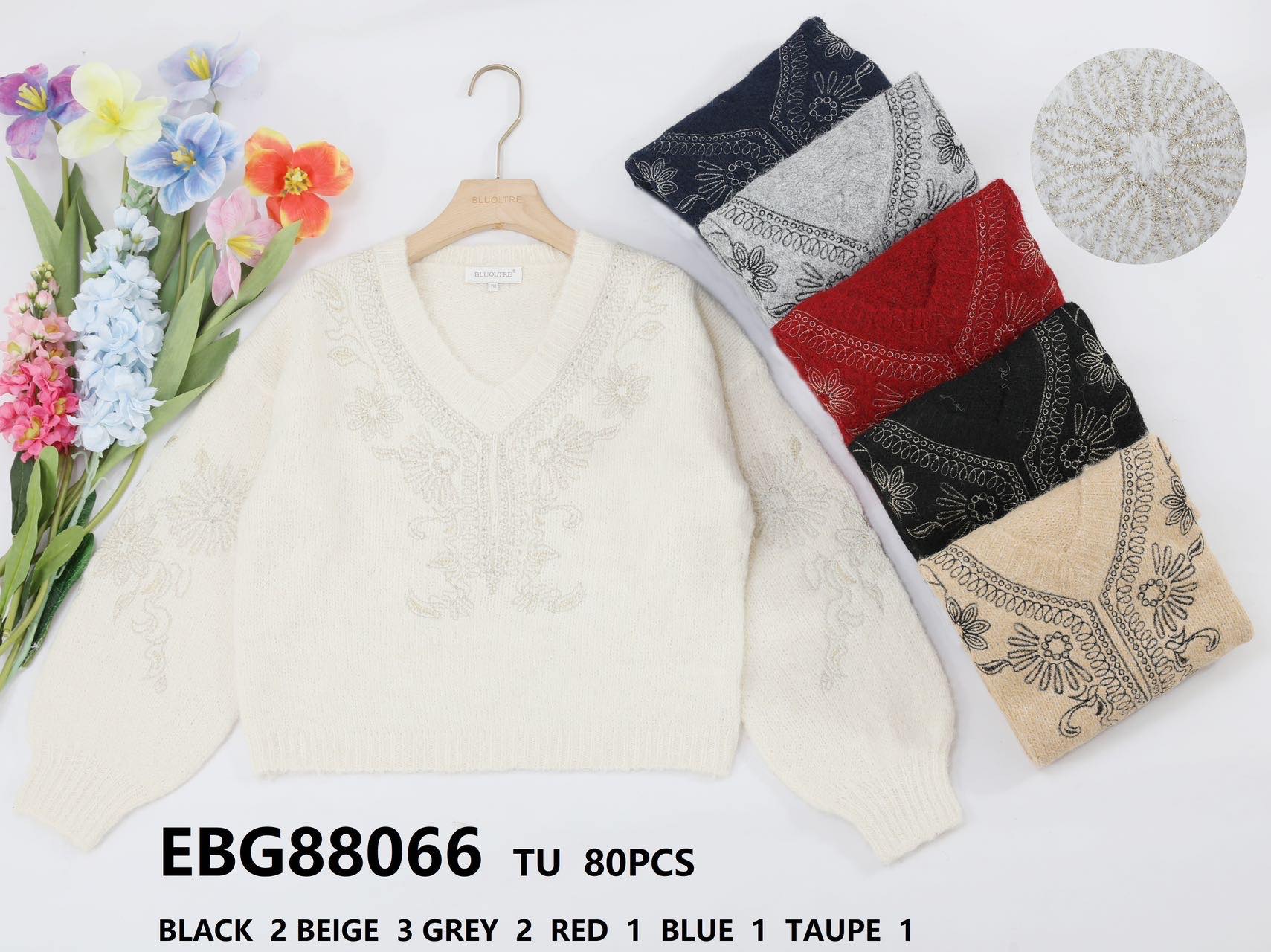 Swetry damskie (Francja produkt) Roz Standard, Mix kolor, Paszka 8 szt
