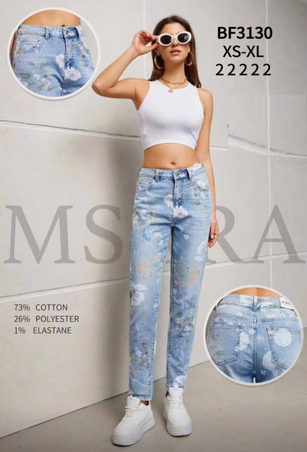 Spodnie damskie jeans Roz XS-XL, 1 Kolor Paczka 10 szt