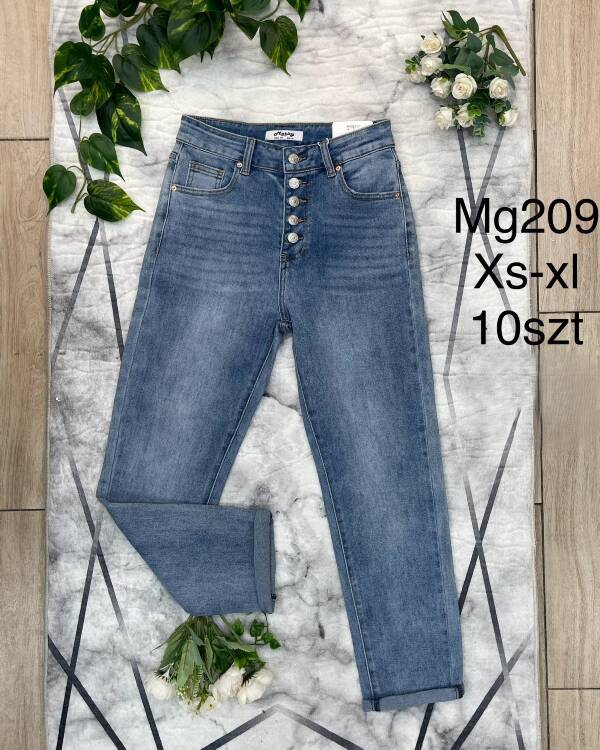 Spodnie damskie jeans Roz XS-XL, 1 Kolor Paczka 10 szt