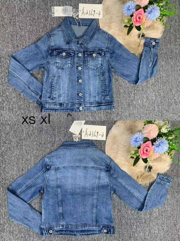 Kurtki damskie jeansy Roz XS-XL, 1 Kolor Paczka 10 szt