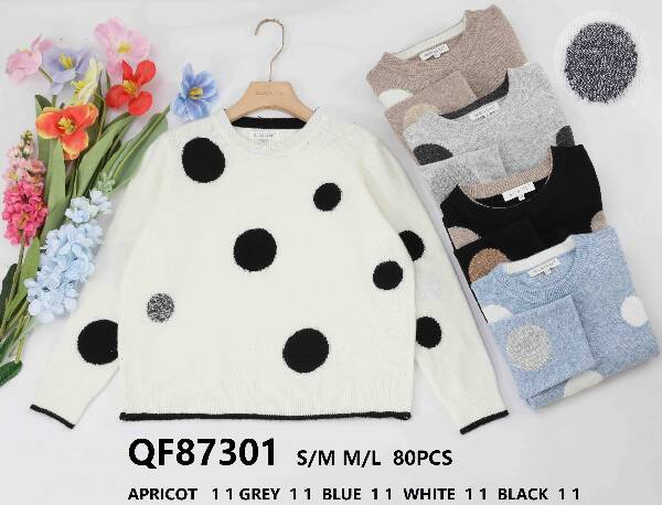 Swetry damskie (Francja produkt) Roz S/M-L/XL, Mix kolor, Paszka 10 szt
