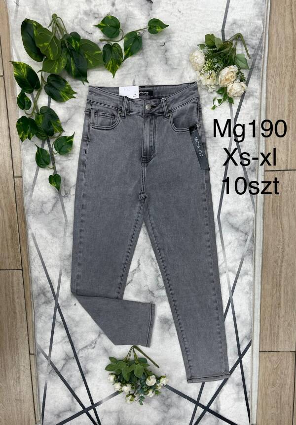 Spodnie damskie jeans Roz XS-XL, 1 Kolor Paczka 10 szt