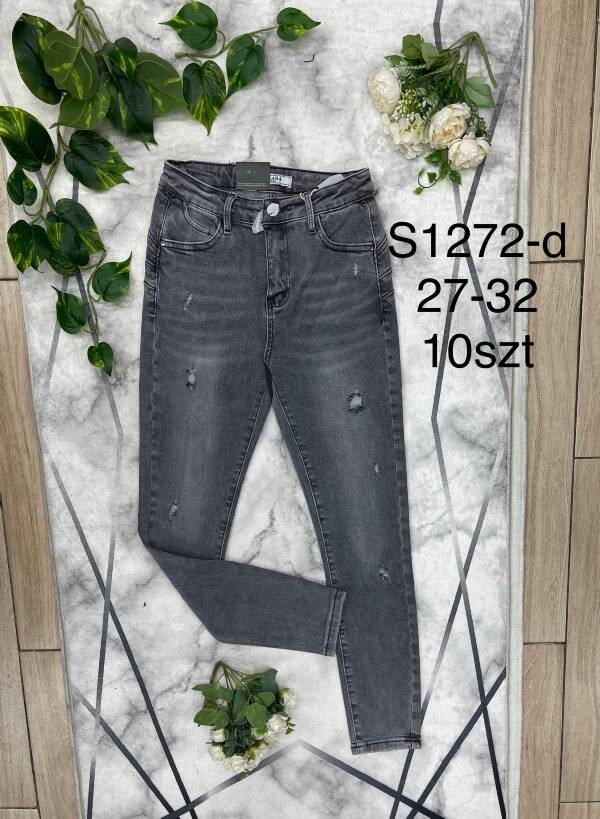 Spodnie damskie jeans Roz 27-32, 1 Kolor Paczka 10 szt