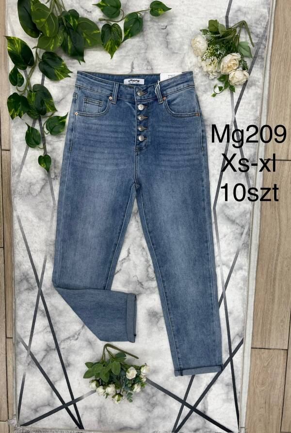 Spodnie damskie jeans Roz XS-XL, 1 Kolor Paczka 10 szt