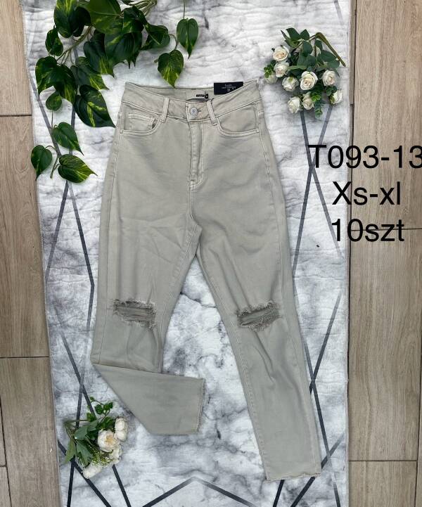 Spodnie damskie jeans Roz XS-XL, 1 Kolor Paczka 10 szt