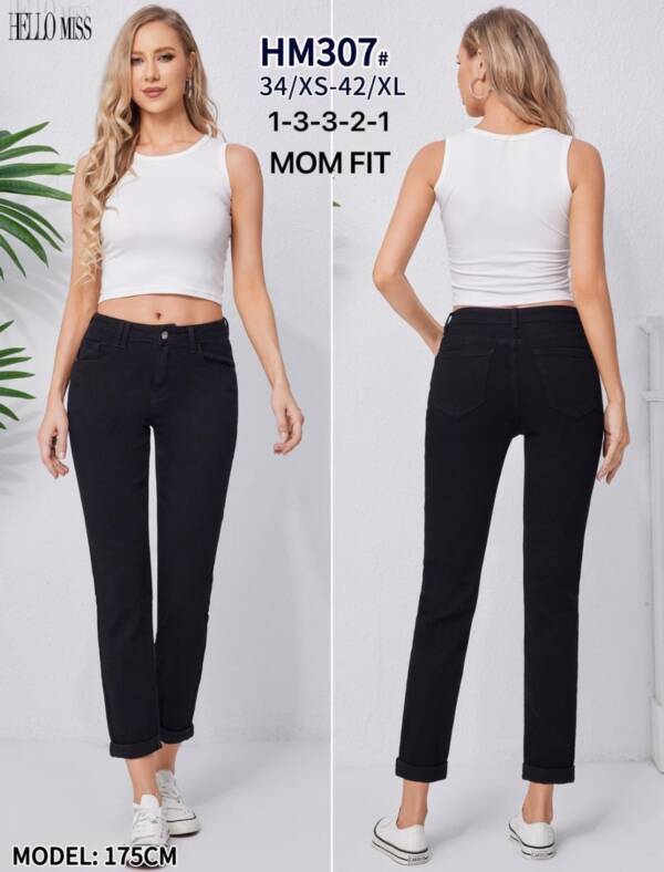 Spodnie damskie jeans Roz 34-42, 1 Kolor Paczka 10 szt