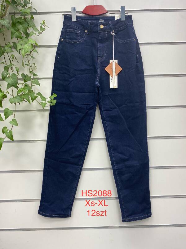 Spodnie damskie jeans Roz XS-XL, 1 Kolor Paczka 12 szt