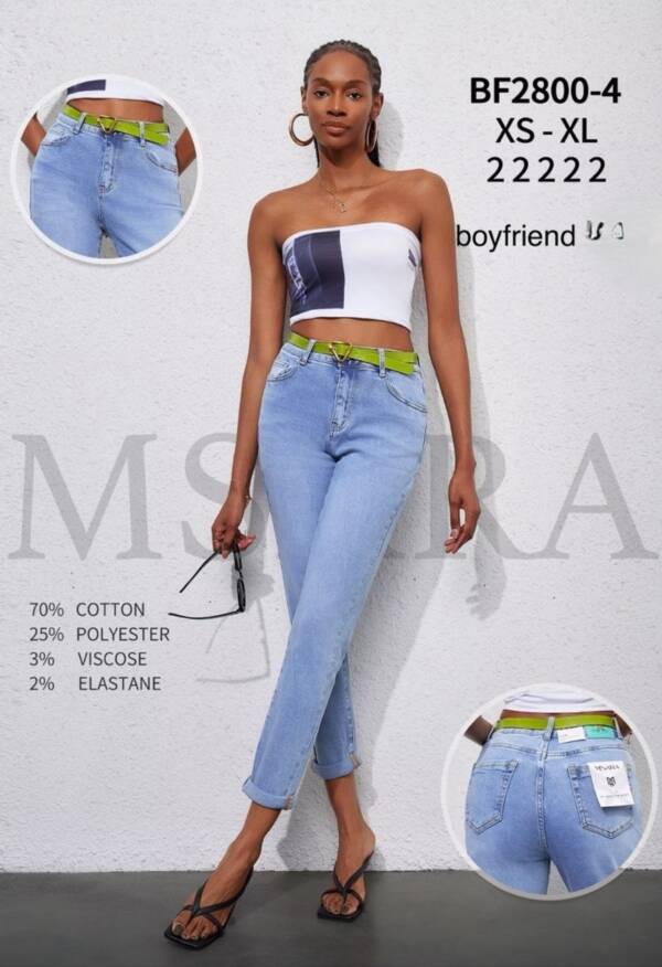 Spodnie damskie jeans Roz XS-XL, 1 Kolor Paczka 10 szt