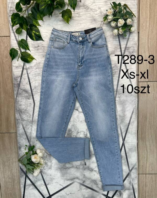 Spodnie damskie jeans Roz XS-XL, 1 Kolor Paczka 10 szt