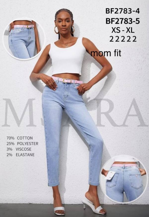 Spodnie damskie jeans Roz XS-XL, 1 Kolor Paczka 10 szt