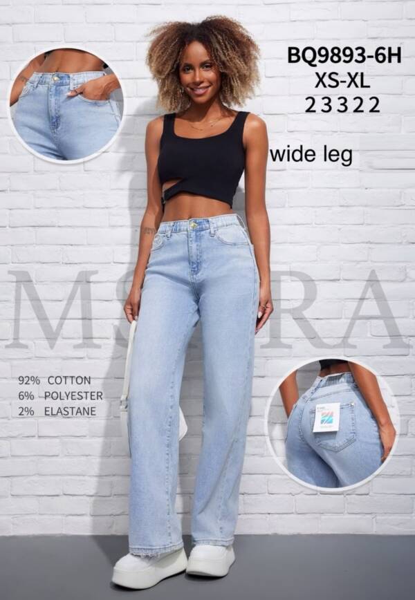 Spodnie damskie jeans Roz XS-XL, 1 Kolor Paczka 10 szt