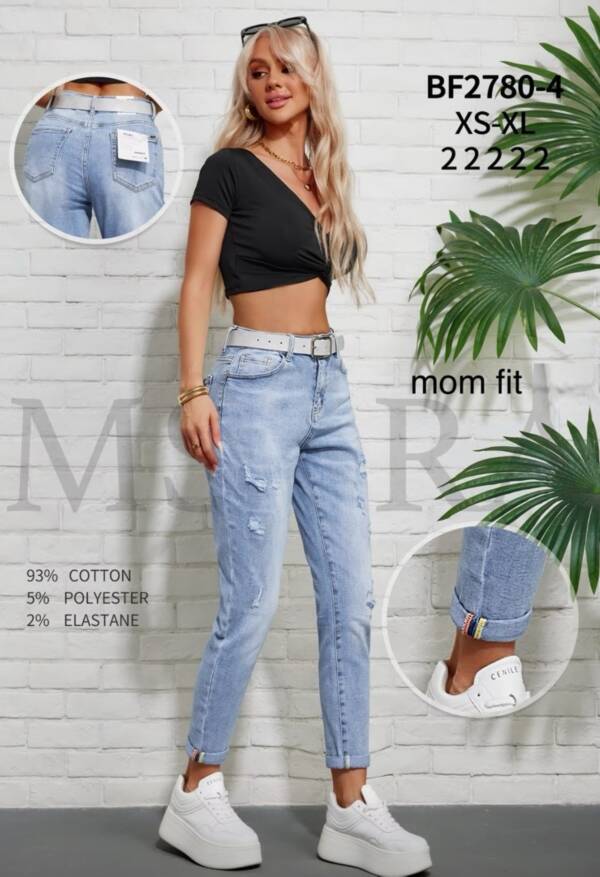 Spodnie damskie jeans Roz XS-XL, 1 Kolor Paczka 10 szt