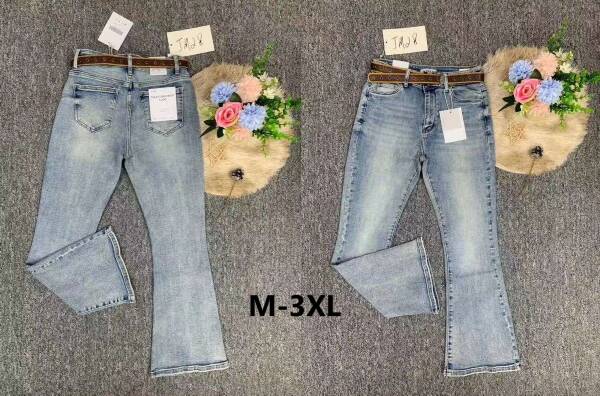 Spodnie damskie jeans Roz M-3XL, 1 Kolor Paczka 10 szt