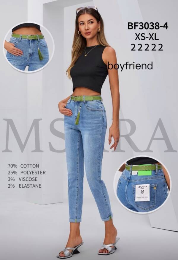 Spodnie damskie jeans Roz XS-XL, 1 Kolor Paczka 10 szt