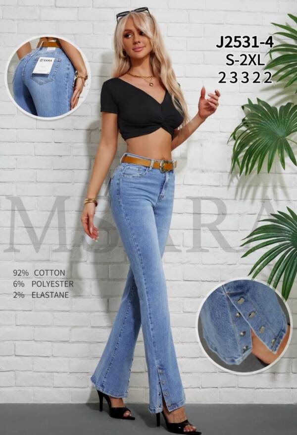 Spodnie damskie jeans Roz S-2XL, 1 Kolor Paczka 10 szt
