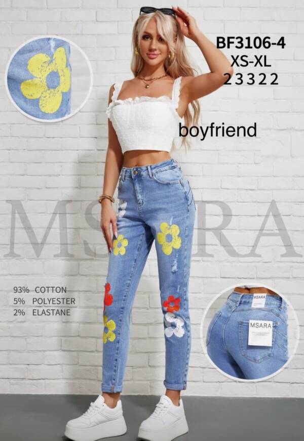 Spodnie damskie jeans Roz XS-XL, 1 Kolor Paczka 10 szt