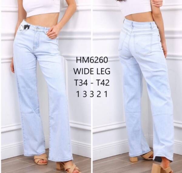 Spodnie damskie jeans Roz 34-42, 1 Kolor Paczka 10 szt