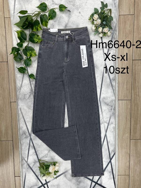 Spodnie damskie jeans Roz XS-XL, 1 Kolor Paczka 10 szt