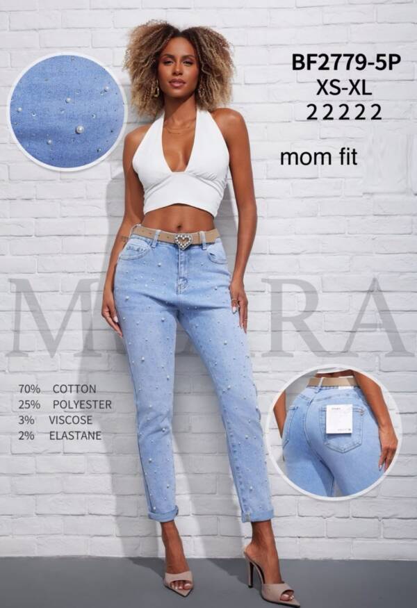 Spodnie damskie jeans Roz XS-XL, 1 Kolor Paczka 10 szt