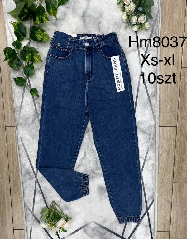 Spodnie damskie jeans Roz XS-XL, 1 Kolor Paczka 10 szt