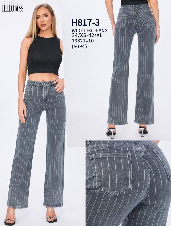 Spodnie damskie jeans Roz 34-42, 1 Kolor Paczka 10 szt