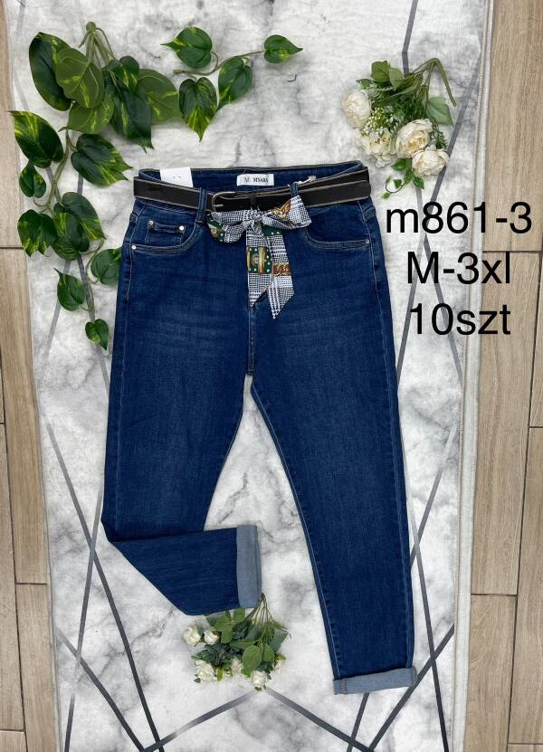 Spodnie damskie jeans Roz M-3XL, 1 Kolor Paczka 10 szt